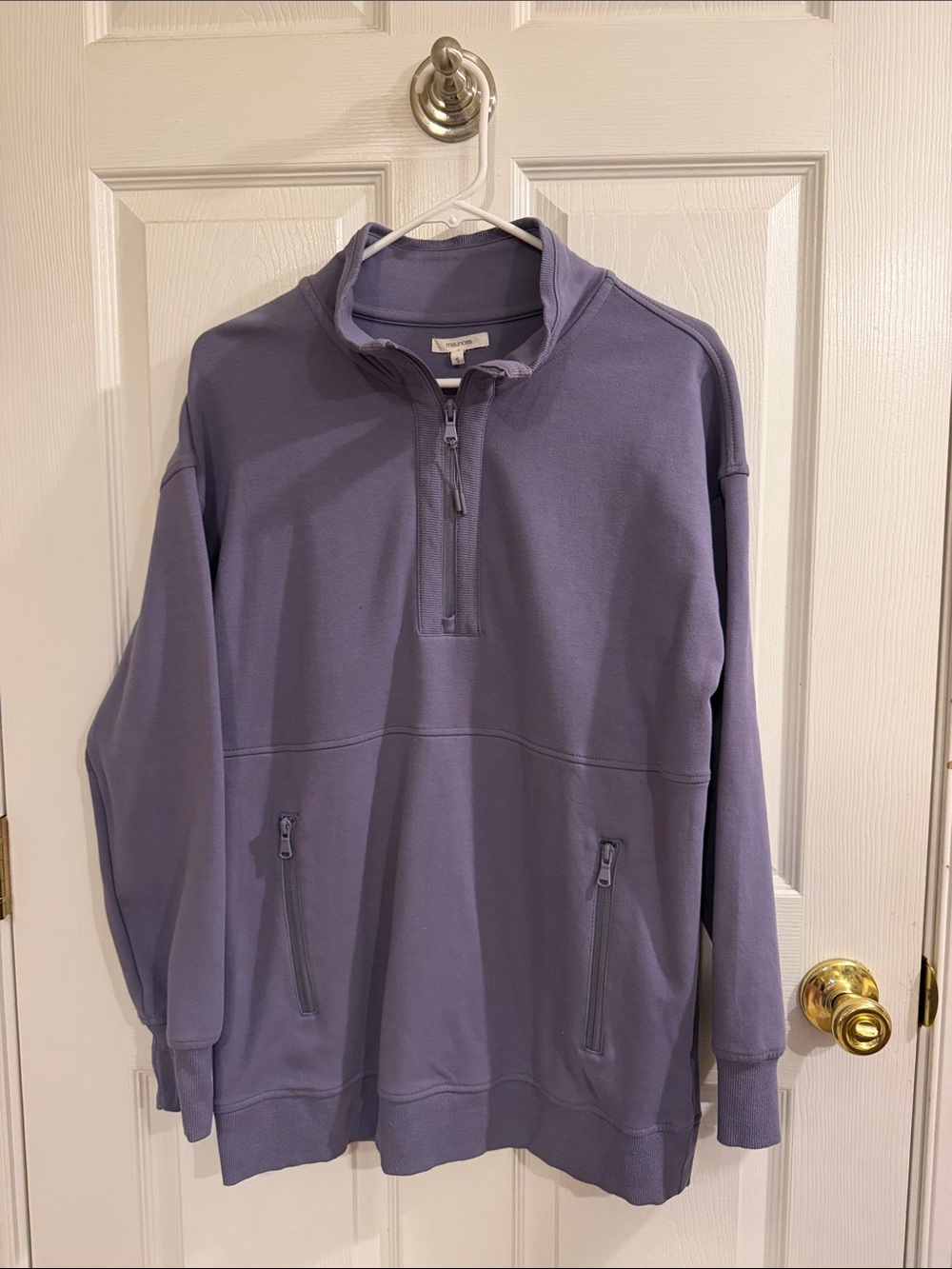 Maurices Lavender Purple Quarter-Zip Sweatshirt